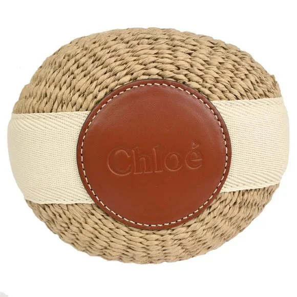 CHLOE Woody Small Basket Shoulder Hand Bag 2Way Canvas Leather Paper BN 93RH257 - Picture 5 of 16